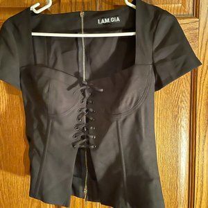 I.AM.GIA black corset top